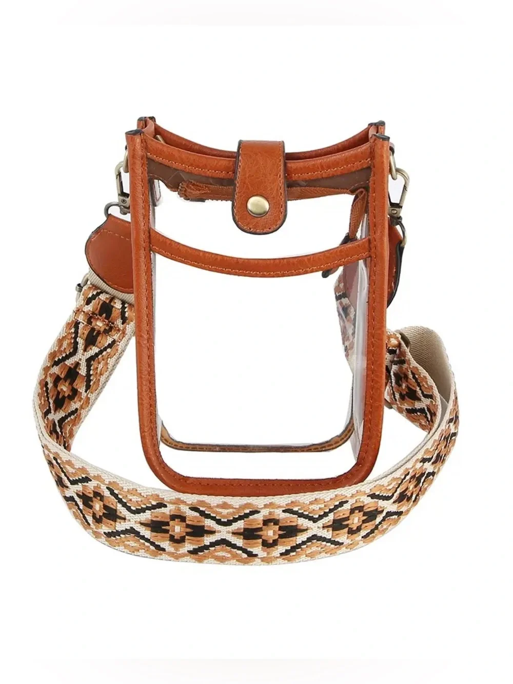 NWT Game Day Clear See Through Mini Crossbody Bag - Brown